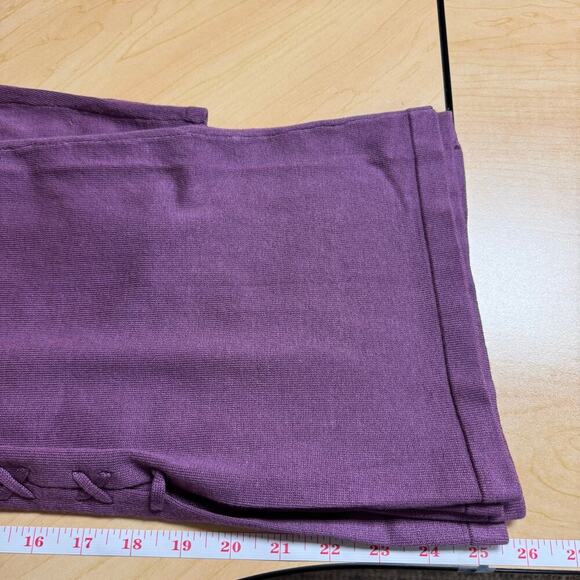 NWT Lety & Me Open-Front 3/4 Sleeves Back Detail Stitch Fix Purple Cardigan M - Picture 9 of 11